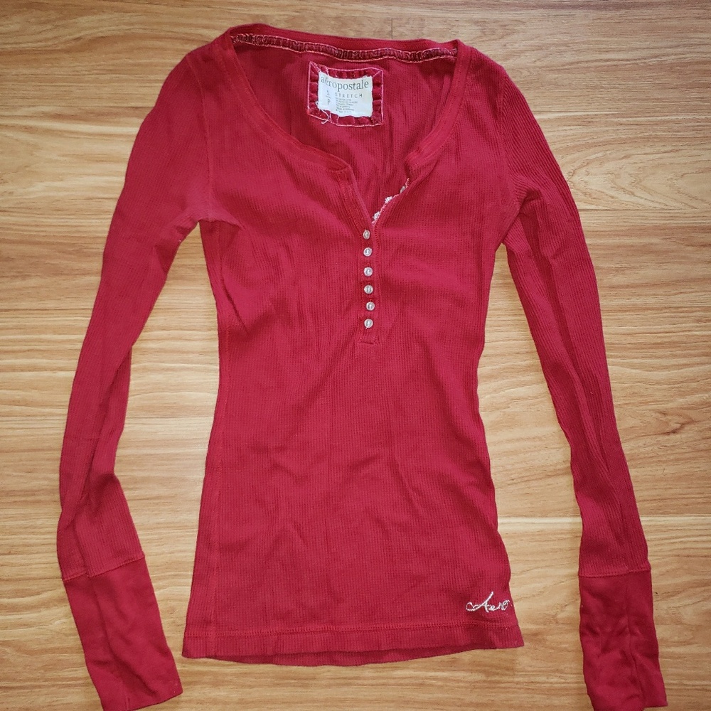 Two Aeropostale Long Sleeved Shirts